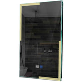 Specchio LED Verticale | Pulsanti touch | Funzione anti-appannamento | Luce bianca calda - Reyze Serie Edge Modello 2